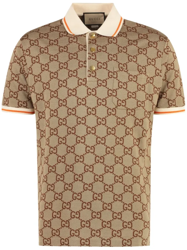 GG Cotton Silk Polo Shirt