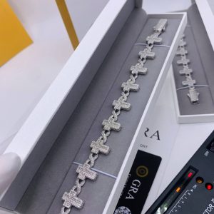 Vvs1 Moissanite Diamond Cross Bracelet