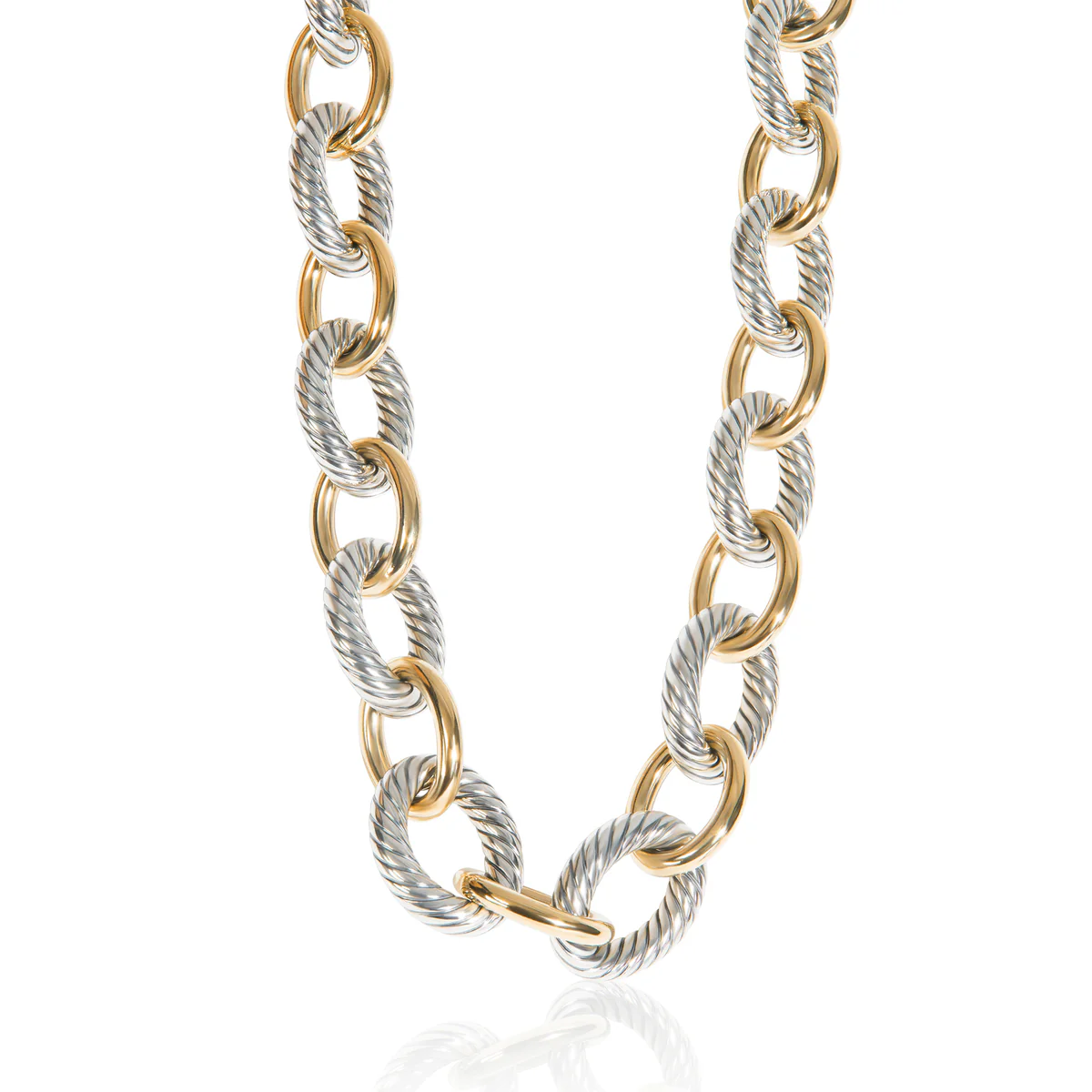 18karats 2-tone Oval Link Chain - Image 2
