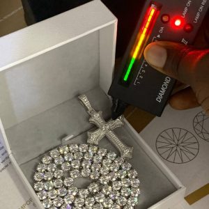 VVS Moissanite Cross pendant and Tennis Necklace