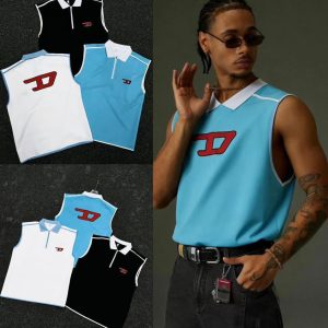 High Quality Luxury Sleeveless Collar Neck Top