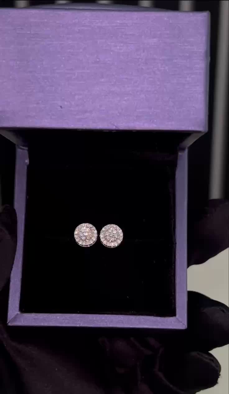 14karats Rose Gold Round Brilliant Lab Grown Diamond Studs - Image 2