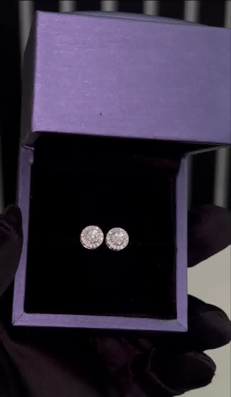 14karats Rose Gold Round Brilliant Lab Grown Diamond Studs - Image 4