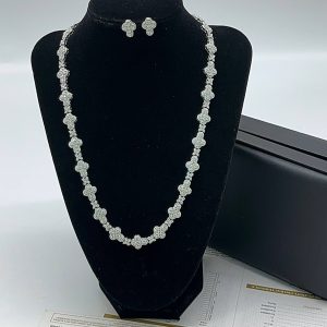 High End vvs1 Moissanite Diamond Crosslink Necklace